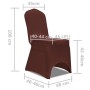 Funda de silla elástica 6 unidades marrón de vidaXL, Fundas - Ref: Foro24-131413, Precio: 21,14 €, Descuento: %