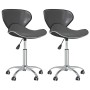 Swivel dining chairs 2 units gray synthetic leather by vidaXL, dining chairs - Ref: Foro24-335144, Price: 92,11 €, Discount: %