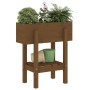 Solid pine wood planter in honey brown color, 62x30x69 cm by vidaXL, Pots and planters - Ref: Foro24-825236, Price: 58,09 €, ...