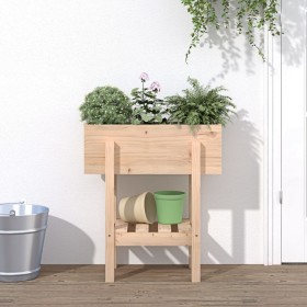 Jardinera madera maciza de pino 62x30x69 cm de vidaXL, Maceteros y jardineras - Ref: Foro24-825233, Precio: 50,99 €, Descuent...