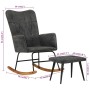 Vintage black canvas rocking chair with footrest stool by vidaXL, Rocking chairs - Ref: Foro24-339702, Price: 125,17 €, Disco...