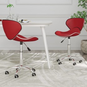 Swivel Dining Chairs 2 Pcs Red Red Synthetic Leather by vidaXL, dining chairs - Ref: Foro24-335145, Price: 92,99 €, Discount: %