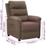 Taupe gray fabric recliner by vidaXL, Armchairs - Ref: Foro24-342347, Price: 218,04 €, Discount: %