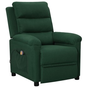 Sillón de masaje de tela verde oscuro de vidaXL, Sillones de masaje eléctricos - Ref: Foro24-342357, Precio: 224,99 €, Descue...