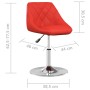 Silla de comedor de cuero sintético rojo de vidaXL, Sillas de comedor - Ref: Foro24-335151, Precio: 68,56 €, Descuento: %