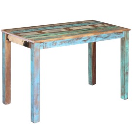 Recycled solid wood dining table 115x60x76 cm by vidaXL, Kitchen and dining tables - Ref: Foro24-243451, Price: 213,99 €, Dis...