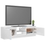 Mueble de TV con luces LED blanco brillante 120x30x35,5 cm de vidaXL, Muebles TV - Ref: Foro24-804289, Precio: 102,90 €, Desc...