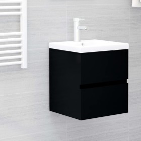 Armario para lavabo madera de ingeniería negro 41x38,5x45 cm de vidaXL, Muebles de baño - Ref: Foro24-804729, Precio: 44,75 €...