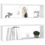 Cube wall shelves 2 pcs white plywood 80x15x26.5 cm by vidaXL, Shelves and shelves - Ref: Foro24-807106, Price: 33,55 €, Disc...