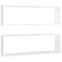 Wall shelf 2 pcs glossy white plywood 80x15x26.5cm by vidaXL, Shelves and shelves - Ref: Foro24-807124, Price: 39,23 €, Disco...