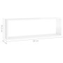 Wall shelf 2 pcs glossy white plywood 80x15x26.5cm by vidaXL, Shelves and shelves - Ref: Foro24-807124, Price: 39,23 €, Disco...