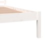 Solid white pine wood bed frame 120x190 cm by vidaXL, Beds and slatted bases - Ref: Foro24-810401, Price: 105,57 €, Discount: %