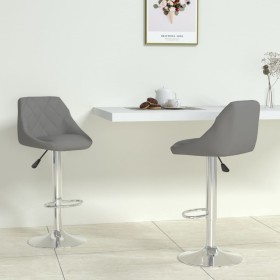 Kitchen stools 2 units gray synthetic leather by vidaXL, Kitchen stools - Ref: Foro24-335184, Price: 138,99 €, Discount: %