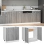 Armario inferior de fregadero contrachapado gris 80x46x81,5 cm de vidaXL, Armarios de cocina - Ref: Foro24-815565, Precio: 68...