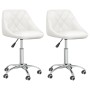 Swivel dining chairs 2 units white synthetic leather by vidaXL, dining chairs - Ref: Foro24-335199, Price: 129,66 €, Discount: %