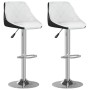 Kitchen stools 2 units black and white synthetic leather by vidaXL, Kitchen stools - Ref: Foro24-335239, Price: 117,60 €, Dis...