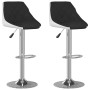 Kitchen stools 2 units black and white synthetic leather by vidaXL, Kitchen stools - Ref: Foro24-335240, Price: 138,92 €, Dis...