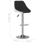 Kitchen stools 2 units black and white synthetic leather by vidaXL, Kitchen stools - Ref: Foro24-335240, Price: 138,92 €, Dis...