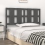 Solid gray pine wood bed headboard 140.5x4x100 cm by vidaXL, Headboards and footboards - Ref: Foro24-817987, Price: 64,67 €, ...