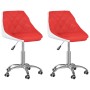 Swivel dining chairs 2 pcs red and white synthetic leather by vidaXL, dining chairs - Ref: Foro24-335261, Price: 92,99 €, Dis...