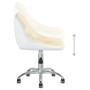 Swivel Dining Chairs 2 Pcs White Cream Synthetic Leather by vidaXL, dining chairs - Ref: Foro24-335263, Price: 92,73 €, Disco...