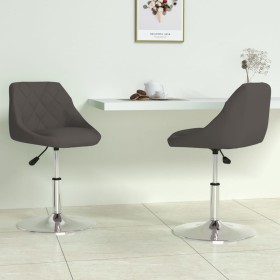 Swivel dining chairs 2 units dark gray velvet by vidaXL, dining chairs - Ref: Foro24-335284, Price: 124,78 €, Discount: %