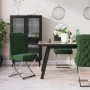 Silla de comedor terciopelo acero inox verde oscuro 53x52x98 cm de vidaXL, Sillas de comedor - Ref: Foro24-288591, Precio: 15...