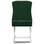 Silla de comedor terciopelo acero inox verde oscuro 53x52x98 cm de vidaXL, Sillas de comedor - Ref: Foro24-288591, Precio: 15...