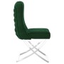 Silla de comedor terciopelo acero inox verde oscuro 53x52x98 cm de vidaXL, Sillas de comedor - Ref: Foro24-288591, Precio: 15...