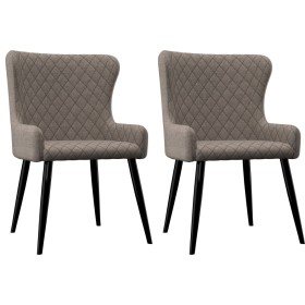 Dining chairs 2 units taupe gray fabric by vidaXL, dining chairs - Ref: Foro24-282524, Price: 152,92 €, Discount: %