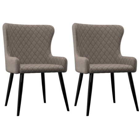 Dining chairs 2 units taupe gray fabric by vidaXL, dining chairs - Ref: Foro24-282524, Price: 152,59 €, Discount: %