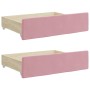 Cajones de cama 2 uds madera de ingeniería y terciopelo rosa de vidaXL, Camas y accesorios - Ref: Foro24-833919, Precio: 66,6...