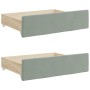 Cajones de cama 2 uds madera ingeniería y terciopelo gris claro de vidaXL, Camas y accesorios - Ref: Foro24-833916, Precio: 4...