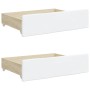 Bed drawers 2 pcs engineered wood white synthetic leather by vidaXL, Beds and accessories - Ref: Foro24-833923, Price: 57,98 ...