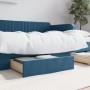 Cajones de cama 2 uds madera de ingeniería y terciopelo azul de vidaXL, Camas y accesorios - Ref: Foro24-833915, Precio: 62,5...