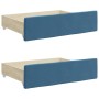 Cajones de cama 2 uds madera de ingeniería y terciopelo azul de vidaXL, Camas y accesorios - Ref: Foro24-833915, Precio: 62,5...