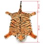 Alfombra afelpada de tigre 144 cm marrón de vidaXL, Alfombras - Ref: Foro24-80168, Precio: 34,09 €, Descuento: %