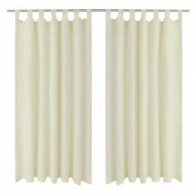 2 cortinas micro-satinadas con trabillas 140 x 225 cm de vidaXL, Cortinas y visillos - Ref: Foro24-130357, Precio: 29,99 €, D...