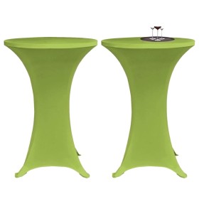 Funda elástica para mesa 2 unidades 80 cm verde de vidaXL, Fundas - Ref: Foro24-131433, Precio: 24,84 €, Descuento: %