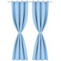 Blackout curtains 2 pieces with metal eyelets 135x245cm turquoise by vidaXL, Curtains and curtains - Ref: Foro24-132208, Pric...