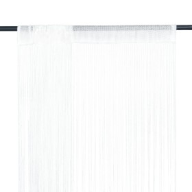 Fransenvorhänge 2 Stück 140x250 cm weiß von vidaXL, Vorhänge und Gardinen - Ref: Foro24-132399, Preis: 21,15 €, Rabatt: %