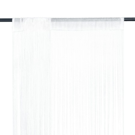 Fransenvorhänge 2 Stück 140x250 cm weiß von vidaXL, Vorhänge und Gardinen - Ref: Foro24-132399, Preis: 19,99 €, Rabatt: %