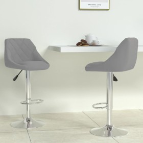 Kitchen stool 2 units in light gray velvet by vidaXL, Kitchen stools - Ref: Foro24-335305, Price: 119,46 €, Discount: %