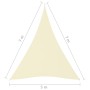 Triangular sail awning Oxford fabric cream color 5x7x7 m by vidaXL, Umbrellas - Ref: Foro24-135237, Price: 51,97 €, Discount: %