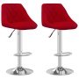 Kitchen stool 2 units in red wine color velvet by vidaXL, Kitchen stools - Ref: Foro24-335311, Price: 145,99 €, Discount: %