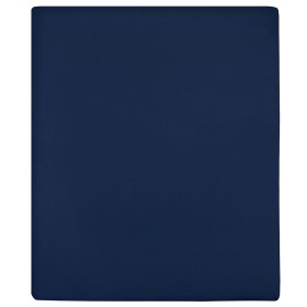 Jersey fitted sheets 2 pcs navy blue cotton 100x200 cm by vidaXL, Bed sheets - Ref: Foro24-136233, Price: 21,16 €, Discount: %