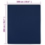 Jersey-Spannbettlaken, 2 Stück, marineblaue Baumwolle, 100 x 200 cm von vidaXL, Bettlaken - Ref: Foro24-136233, Preis: 21,16 ...