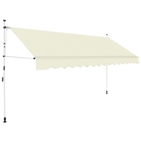 Manual retractable awning 350 cm cream by vidaXL, Awnings - Ref: Foro24-143697, Price: 87,64 €, Discount: %