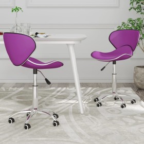 Swivel dining chairs 2 units purple synthetic leather by vidaXL, dining chairs - Ref: Foro24-335147, Price: 91,99 €, Discount: %