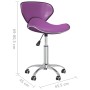 Sillas de comedor giratorias 2 unidades cuero sintético morado de vidaXL, Sillas de comedor - Ref: Foro24-335147, Precio: 91,...